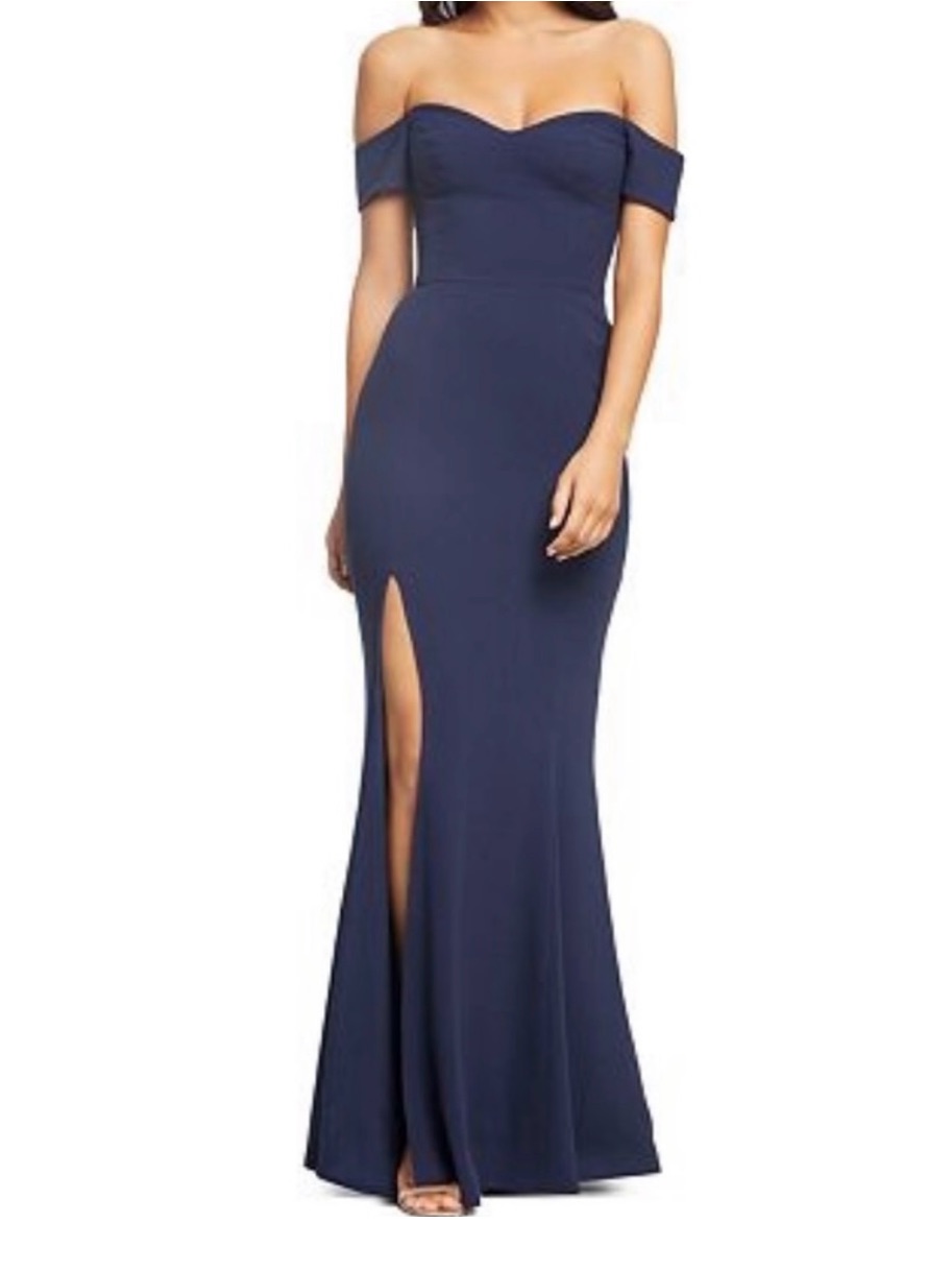 Dress The Population Midnight Blue Logan Gown Nwot $264